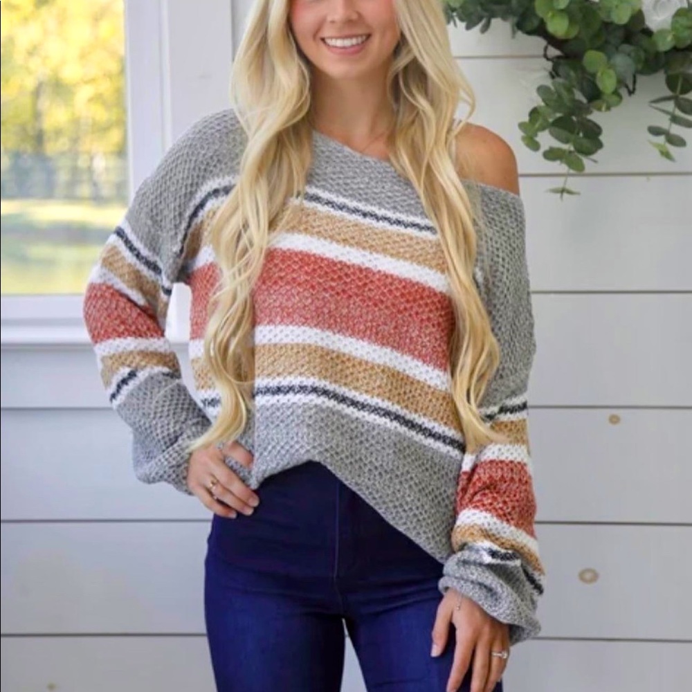 Color block knitted top